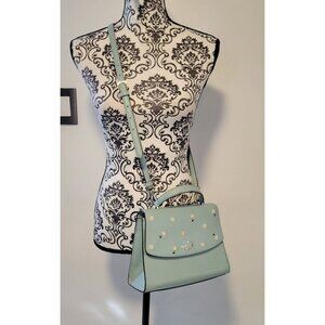 Kate Spade Darcy Crossbody Top Handle Bag – Aphrodite Green Floral Embroidered